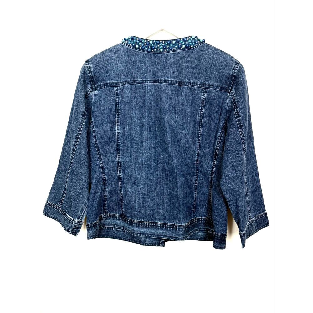 Ruby Rd. Embellished Denim Jean Jacket - Picture 3 of 3